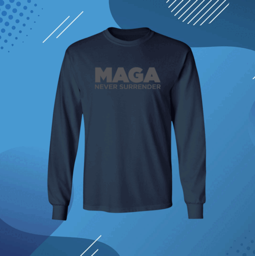 MAGA Never Surrender Black Sweatshirt - Image 4