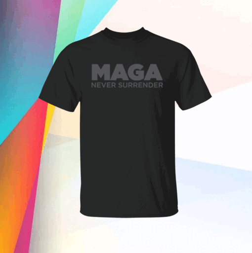 MAGA Never Surrender Black Women Shirt - Image 3