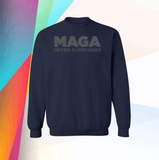 MAGA Never Surrender Black Women Shirt - Image 2