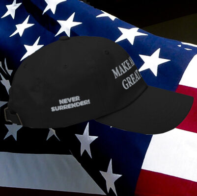 Never Surrender MAGA Trucker Hat