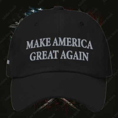 Trump Never Surrender Black MAGA 5 Panel Trucker Cap