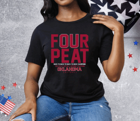 Oklahoma Softball Four-peat Tee Shirt