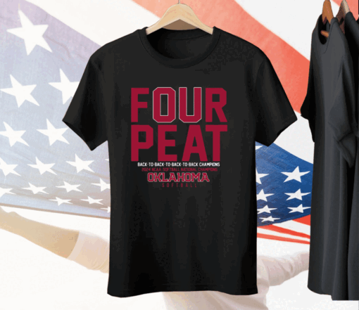 Oklahoma Softball Four-peat Tee Shirt