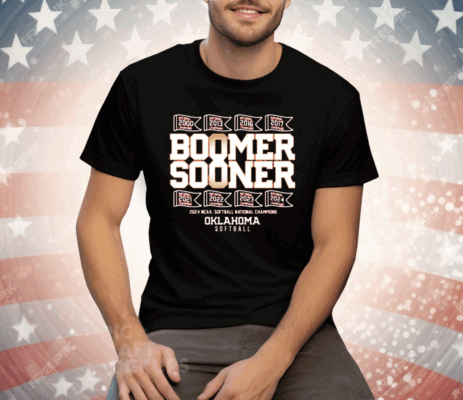 Oklahoma Sooners Softball Boomer Sooner 8x National Champions Tee Shirt