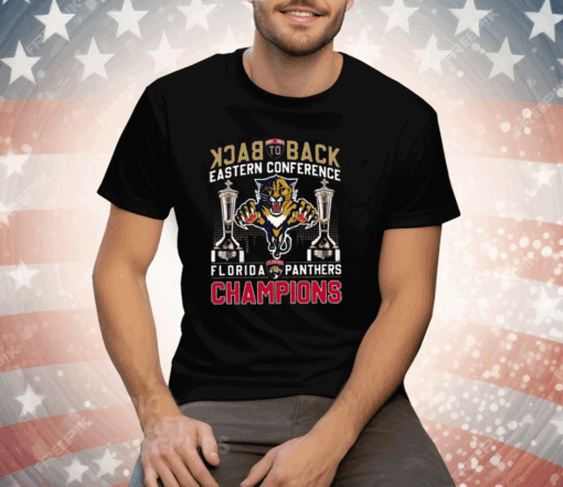 Panthers BACK TO BACK EASTERN CONFERENCE CHAMPS 2024 Tee Shirt - Image 3