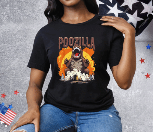 Poozilla Explosive Monstrous Diarrhea Poop Meme Tee Shirt - Image 3