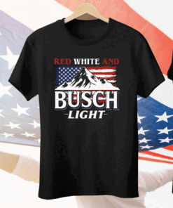 Red White And Busch Light 4th Of July Tee Shirt