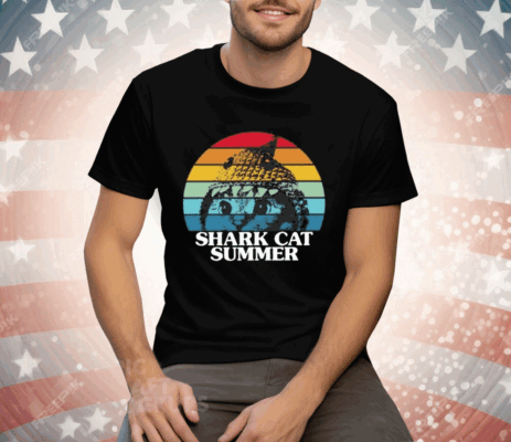 Shark Cat Summer Pride Tee Shirt