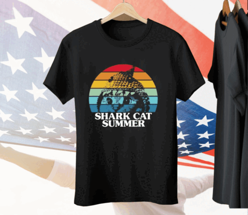 Shark Cat Summer Pride Tee Shirt