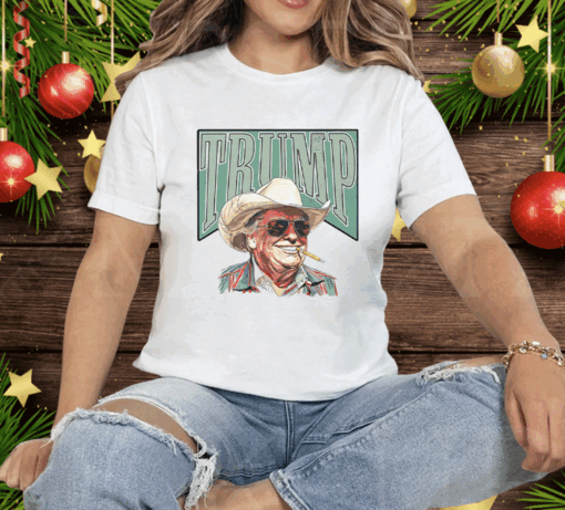 Trump Cowboy Western Make America Great Tee Shirt - Image 2