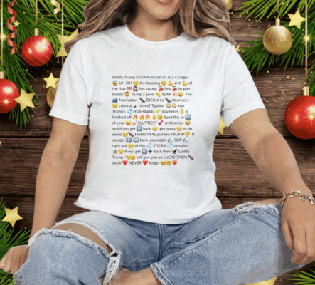 Trump Felon Slutty Text Tee Shirt