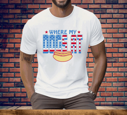 WHERE MY DOGS AT USA Tee Shirt