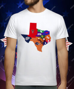 Texas college football teams map T-Shirt