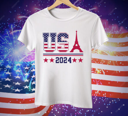 Team Usa Eiffel Tower 2024 Summer Game Tee Shirt