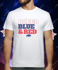 Buffalo Football Bleed Blue Red T-Shirt