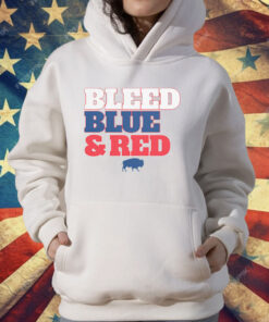 Buffalo Football Bleed Blue Red T-Shirt