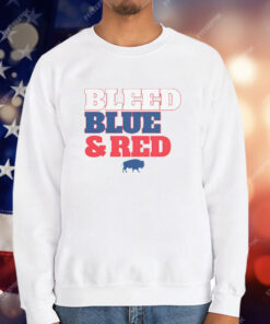 Buffalo Football Bleed Blue Red T-Shirt