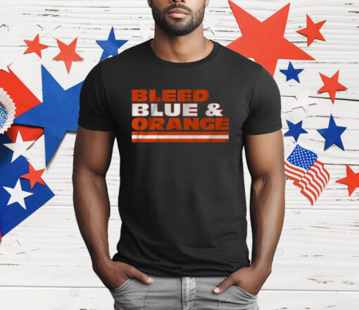 Chicago Football Bleed Blue Orange T-Shirt