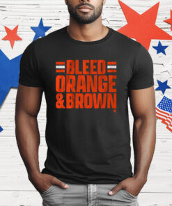 Cleveland Football Bleed Orange Brown T-Shirt