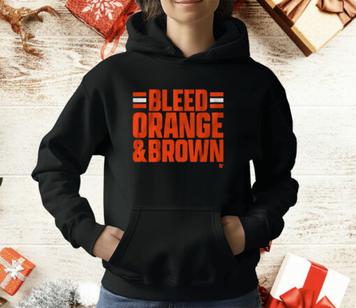 Cleveland Football Bleed Orange Brown T-Shirt