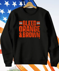 Cleveland Football Bleed Orange Brown T-Shirt