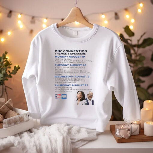 Kamala Harris And Tim Walz DNC 2024 Convention Themes Speakers For The People T-Shirt