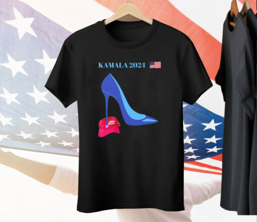 Kamala Harris For President 2024 High Heel Crushed MAGA Tee Shirt