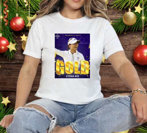 Lydia Ko Gold Medal Women’s Golf Paris Olympic 2024 Poster Tee Shirt - Image 2