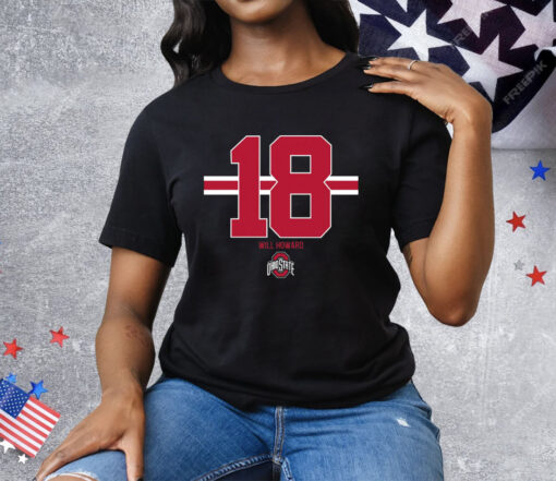 Ohio State Football Will Howard 18 Tee Shirt