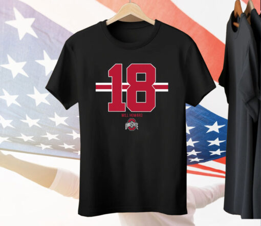 Ohio State Football Will Howard 18 Tee Shirt