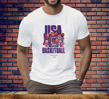 Olympic Paris 2024 Team USA Men’s Basketball Champions Tee Shirt