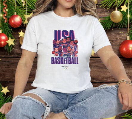 Olympic Paris 2024 Team USA Men’s Basketball Champions Tee Shirt