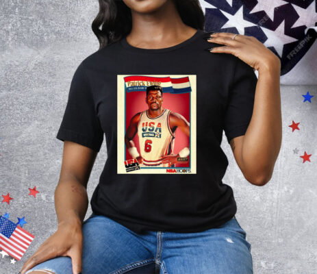 Patrick Ewing 1992 USA Basketball Dream Team Poster Painting Tee Shirt