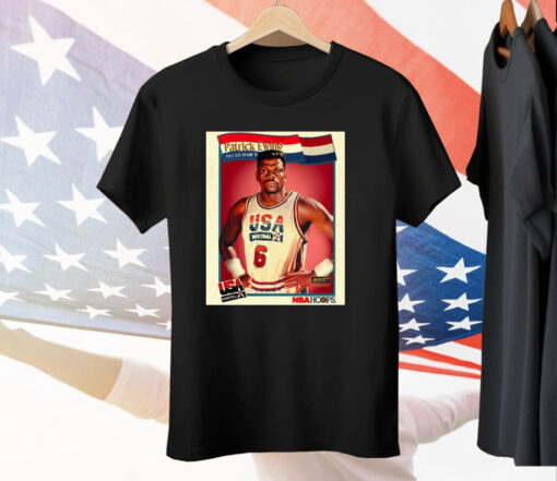 Patrick Ewing 1992 USA Basketball Dream Team Poster Painting Tee Shirt