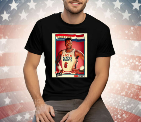 Patrick Ewing 1992 USA Basketball Dream Team Poster Painting Tee Shirt