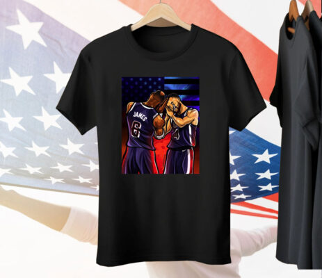 Stephen Curry And Lebron James Night Night Olympic Paris 2024 Poster Painting Tee Shirt