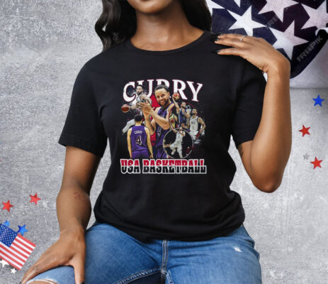 Stephen Curry Usa Basketball Stadium Essentials 2024 Summer Olympics Team Crossroads Tee Shirt