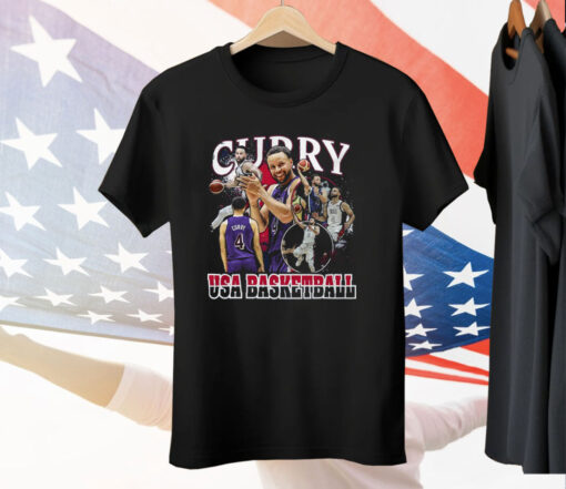 Stephen Curry Usa Basketball Stadium Essentials 2024 Summer Olympics Team Crossroads Tee Shirt