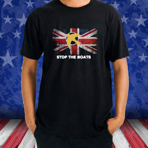 Stop The Boats Uk Flag T-Shirt