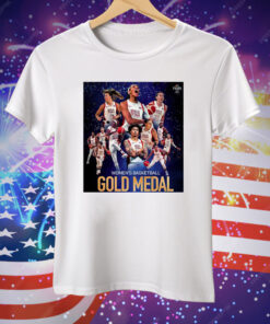 Team USA Gold Medal Women’s Basketball Olympic Paris 2024 Poster Tee Shirt