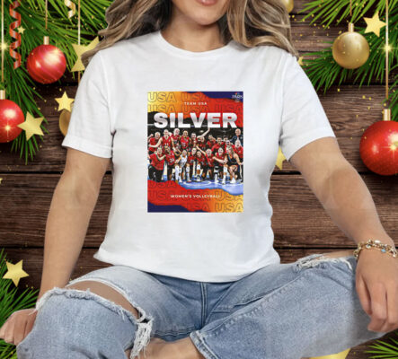 Team USA Silver Medal Women’s Volleyball Olympic Paris 2024 Poster T-Shirt