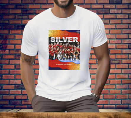 Team USA Silver Medal Women’s Volleyball Olympic Paris 2024 Poster T-Shirt