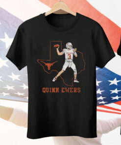 Texas Football Quinn Ewers State Star Tee Shirt