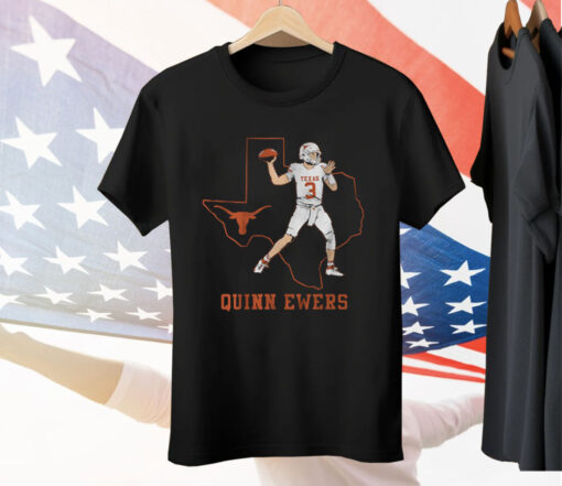 Texas Football Quinn Ewers State Star Tee Shirt