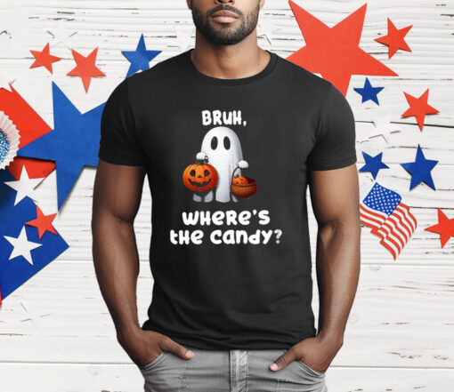 Women’s Halloween Bush Ghost Where The Candy T-Shirt