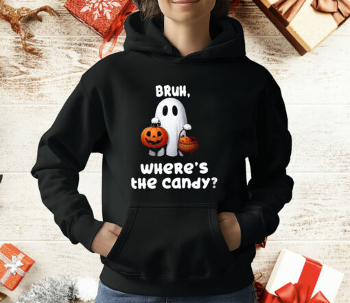 Women’s Halloween Bush Ghost Where The Candy T-Shirt