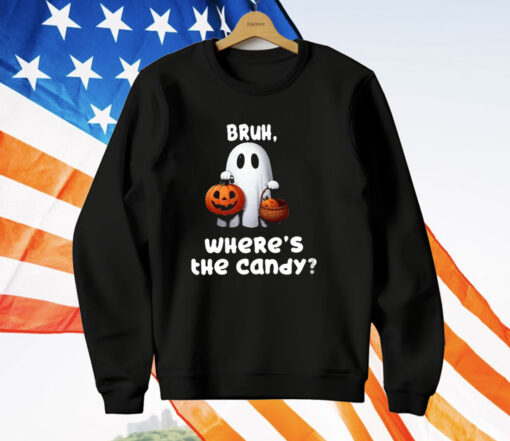 Women’s Halloween Bush Ghost Where The Candy T-Shirt