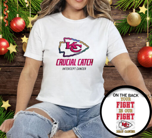 Chiefs Crucial Catch Intercept Cancer Your Fight Is Our Fight Beat Cancer Tee Shirt