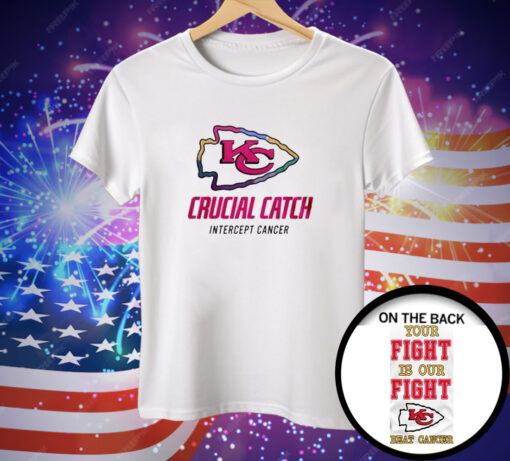 Chiefs Crucial Catch Intercept Cancer Your Fight Is Our Fight Beat Cancer Tee Shirt