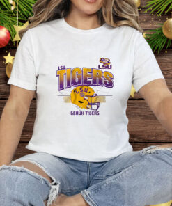 LSU Football Helmet Grid Tee Shirt